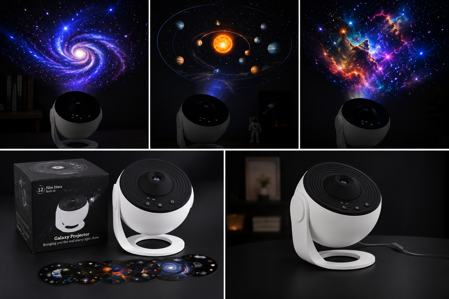 🌌 Proyector Galaxy 12 en 1 – Convierte tu Habitación en un Universo